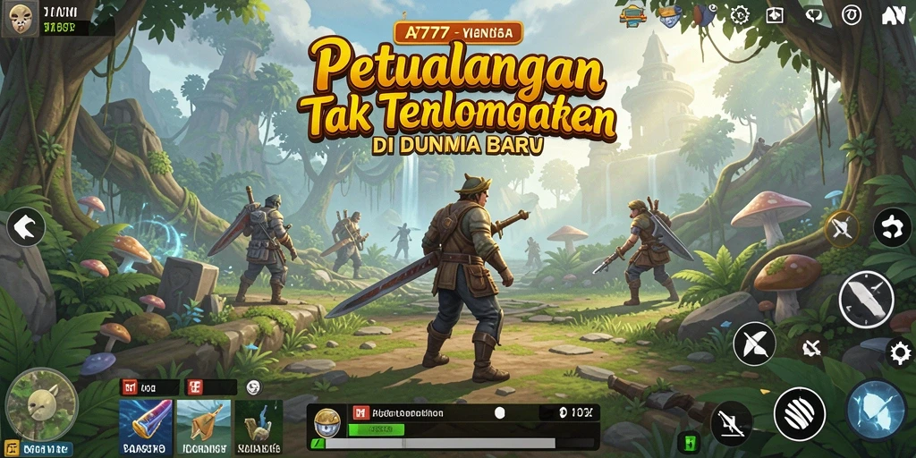 Screenshot utama A7777 menunjukkan gameplay mendebarkan dalam petualangan epik.