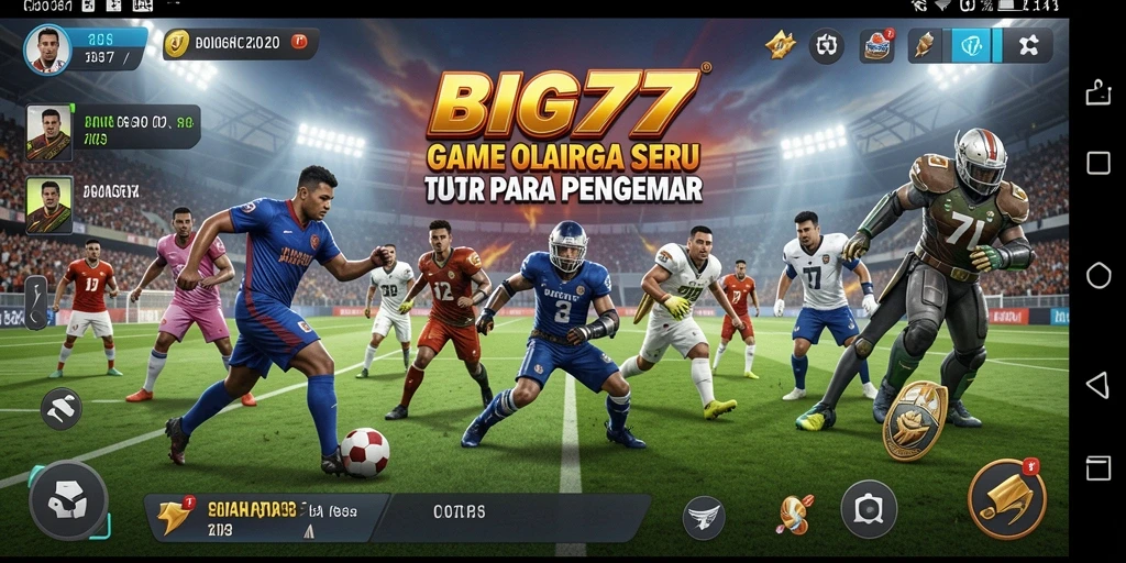 Screenshot menampilkan aksi seru dalam permainan olahraga BIG77.