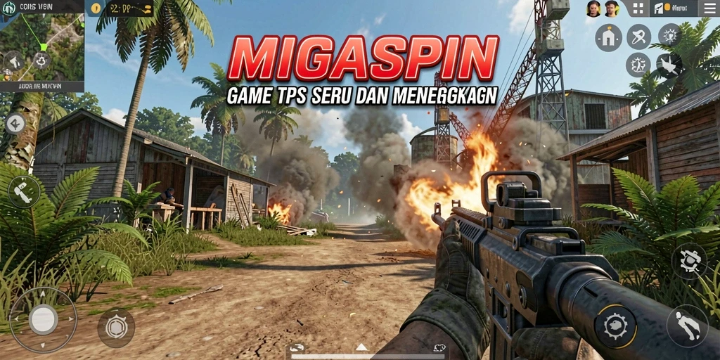 Tampilan gameplay seru di MIGASPIN dengan aksi menegangkan.