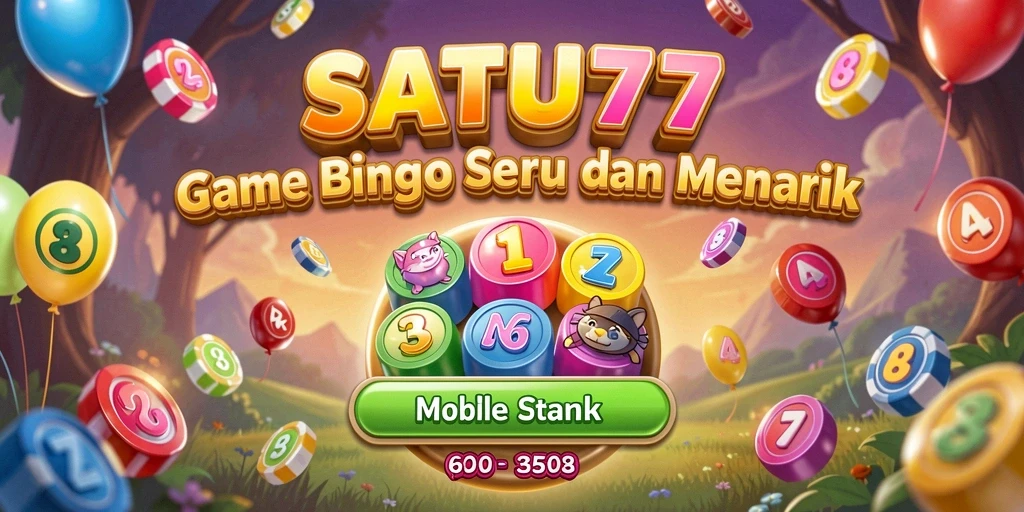 Tampilan menarik dari gameplay SATU77 Bingo yang seru.